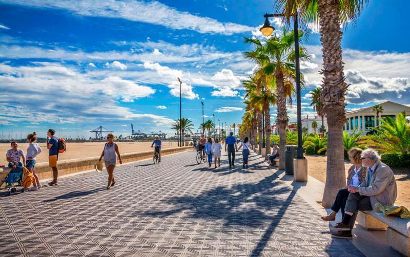 Valencia Beach Rooms Bagian luar foto